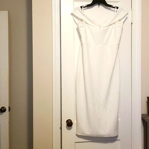 Lulu's Off the Shoulder Strapless White Dress Size XL